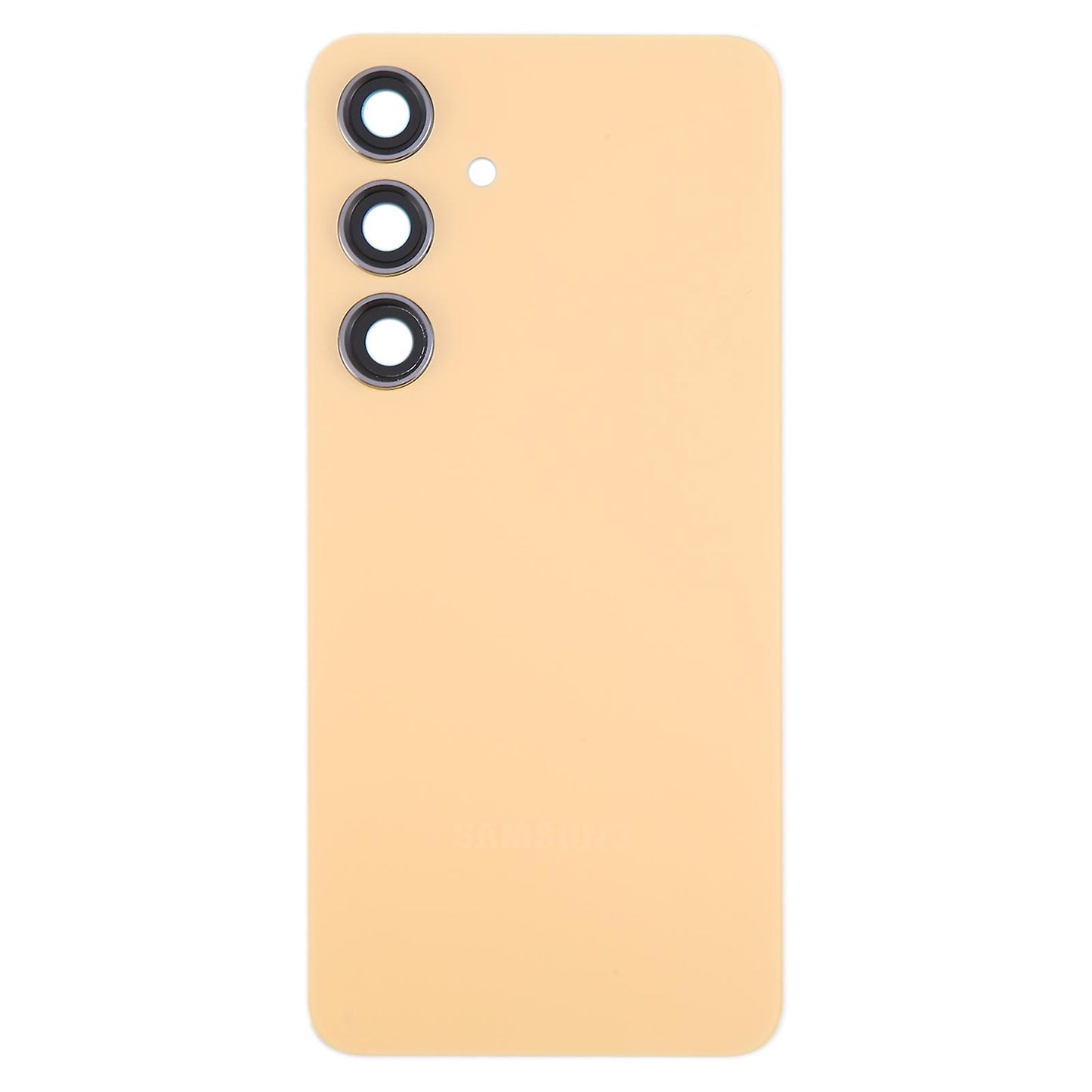Rear Glass Battery Back Cover with Camera Lens For Samsung Galaxy S24 Amber Yellow