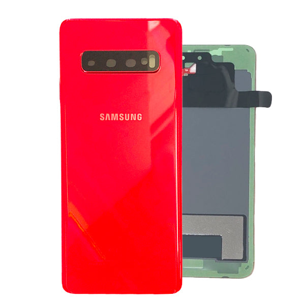 Rear Glass Back Cover for Samsung Galaxy S10 Plus Red