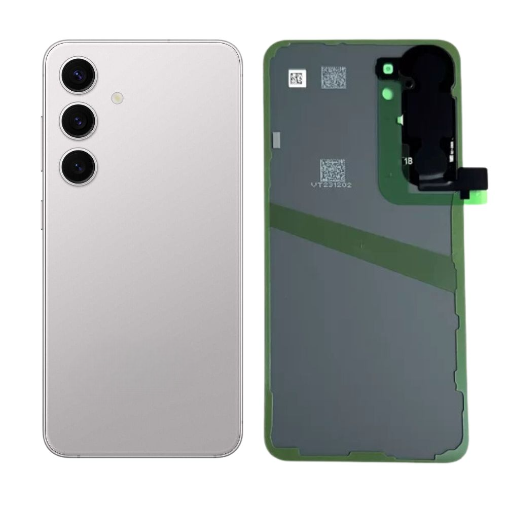 Rear Glass Battery Back Cover with Camera Lens For Samsung Galaxy S24 Marble Grey