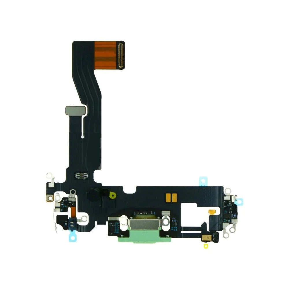 Charging Port With Microphone & Flex For Apple iPhone 12 Mini Green Original IC
