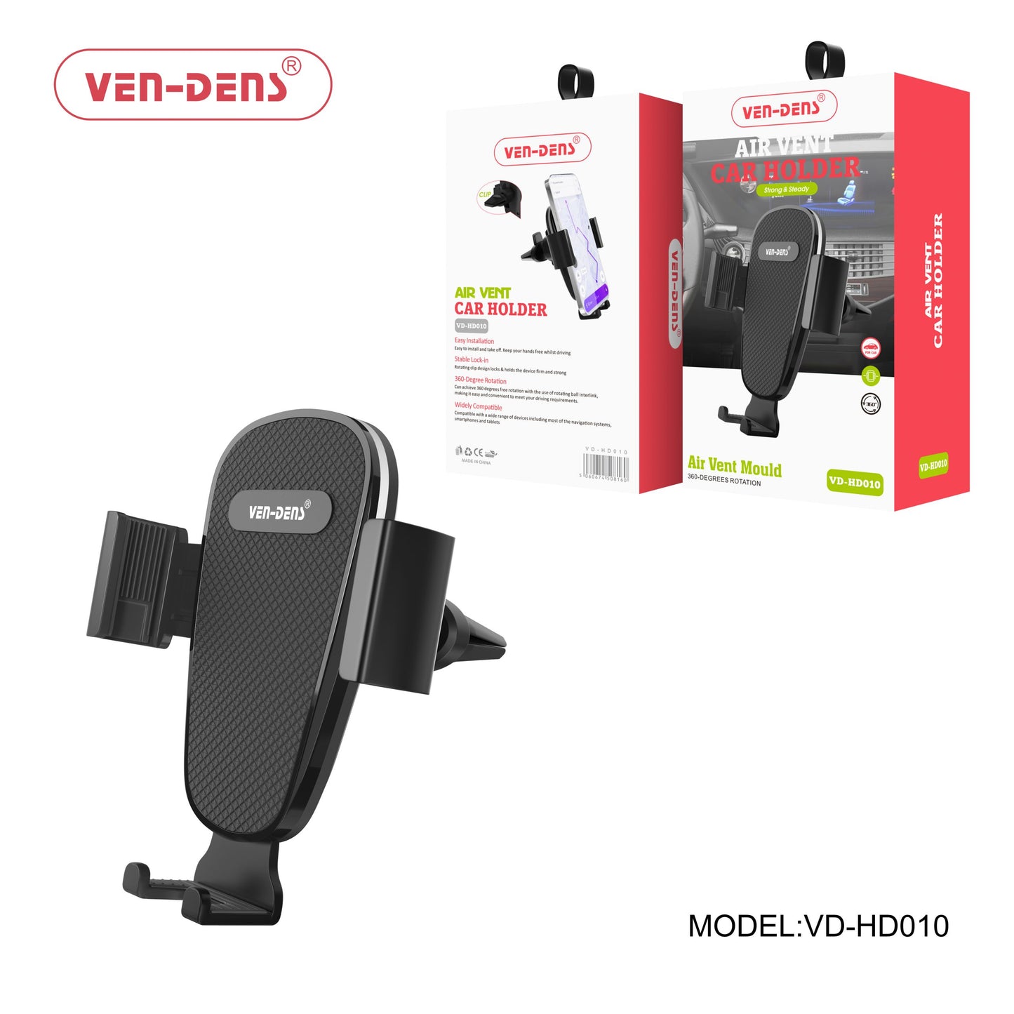 Ven-Dens VD-HD010 Air Vent Mould Car Phone Holder