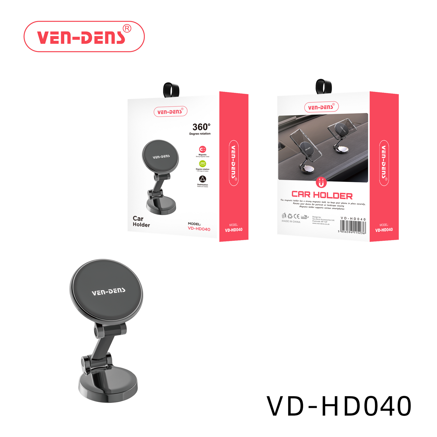 Ven-Dens VD-HD040 360 Degree Car Holder
