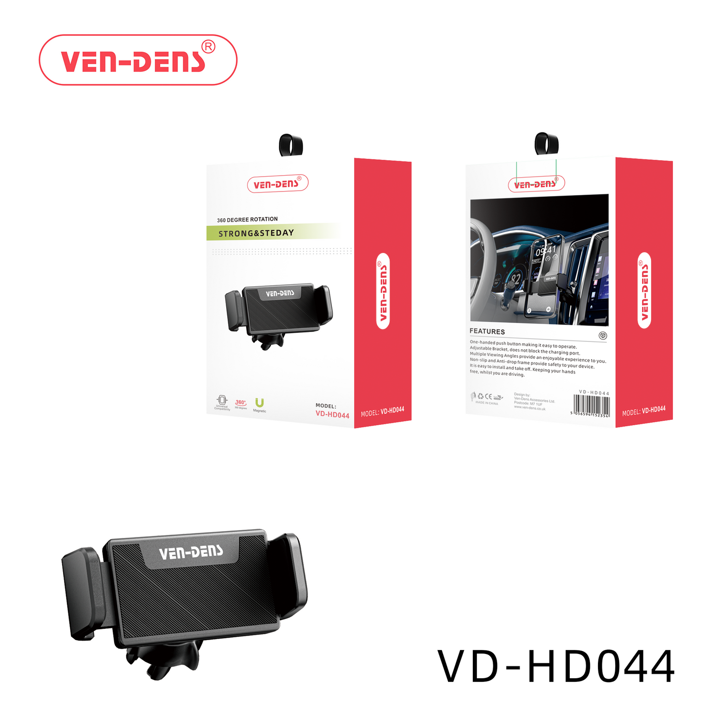 Ven-Dens VD-HD044 360 Degree Strong & Steady Car Holder