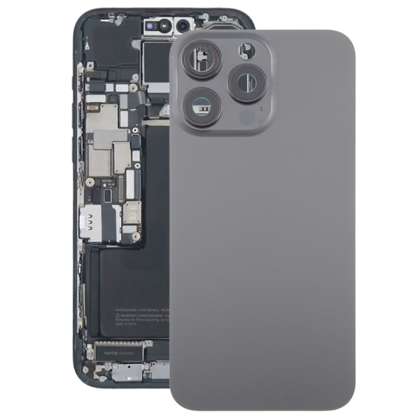 Battery Back Cover With Brackets For Apple iPhone 15 Pro Max (6.7) Black Titanium