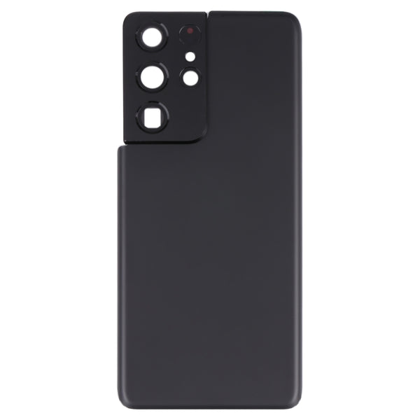 Rear Glass Battery Back Cover with Camera Lens For Samsung Galaxy S21 Ultra 5G Phantom Black