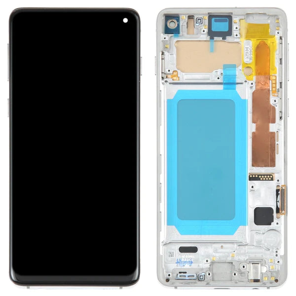 (Service Pack) LCD With Digitiser For Samsung Galaxy S10 Silver