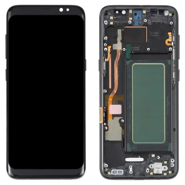 LCD With Digitiser & Frame For Samsung Galaxy S8 G950 Black GC