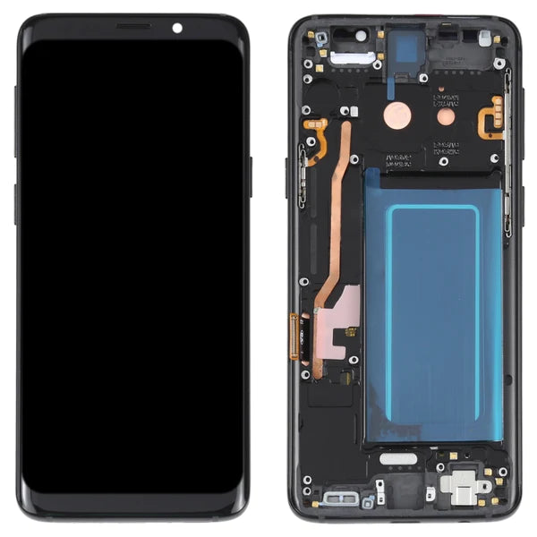 LCD With Digitiser & Frame For Samsung Galaxy S9 Black GC
