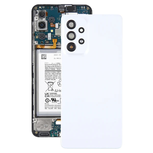 Rear Glass Back Cover With Camera Lens For Samsung Galaxy A32 5G White