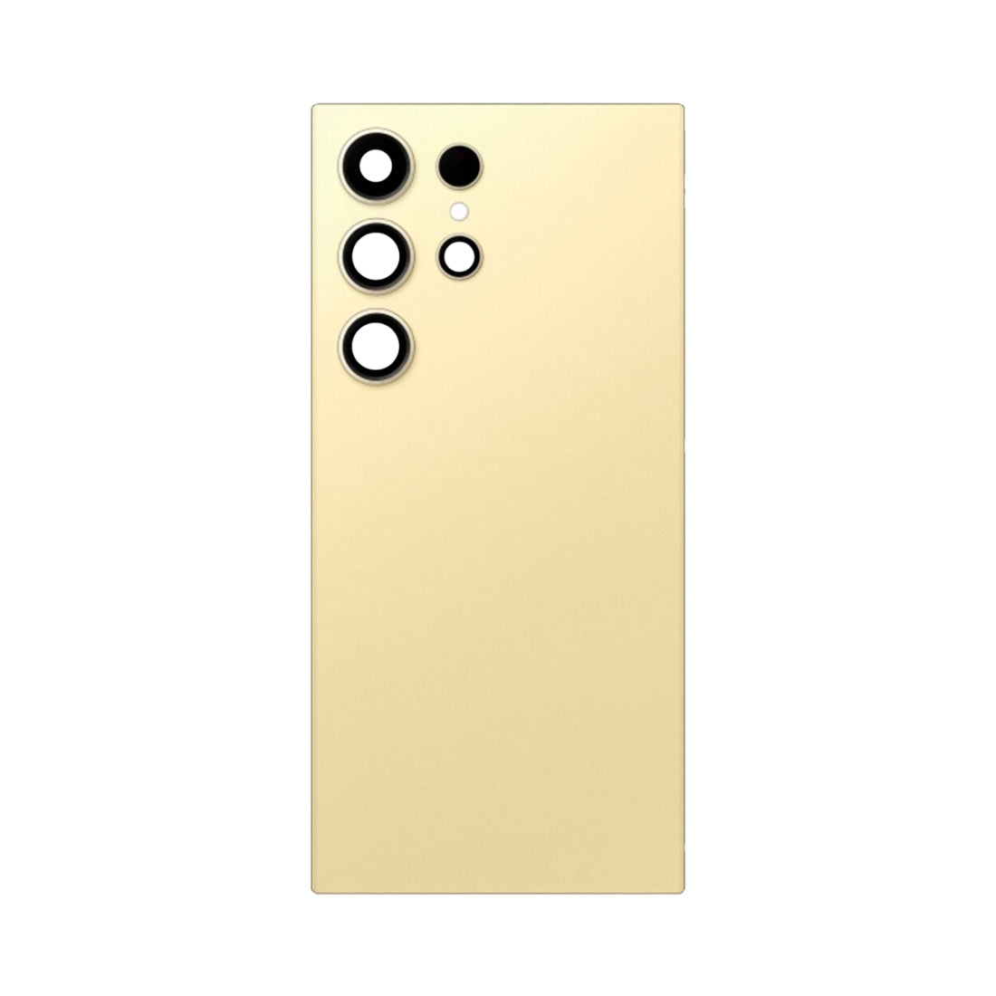 Rear Glass Battery Back Cover with Camera Lens For Samsung Galaxy S24 Ultra Titanium Yellow