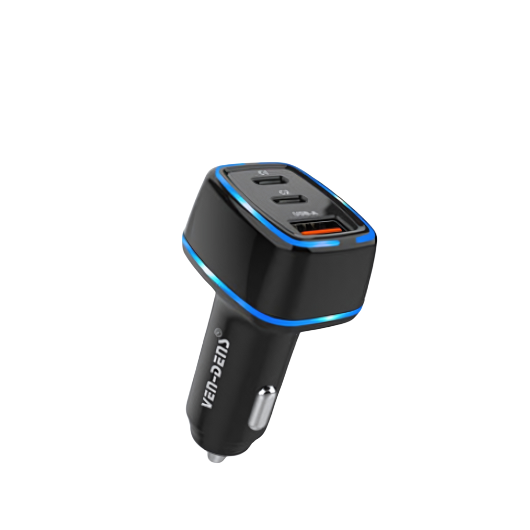 Ven-Dens VD-CC008 Dual USB Car and Type C Car Charger