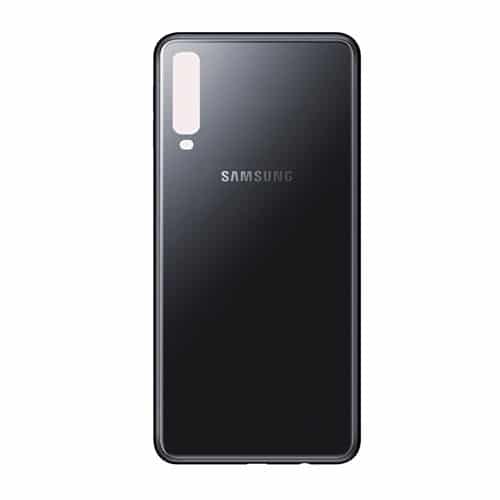 Rear Glass Back Cover With Camera Lens For Samsung A750 A7 2018 Black