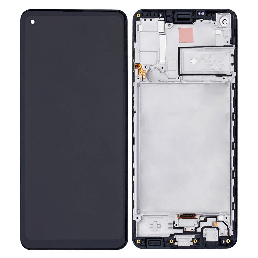 LCD With Digitiser And Frame For Samsung Galaxy A21s SM-A217F