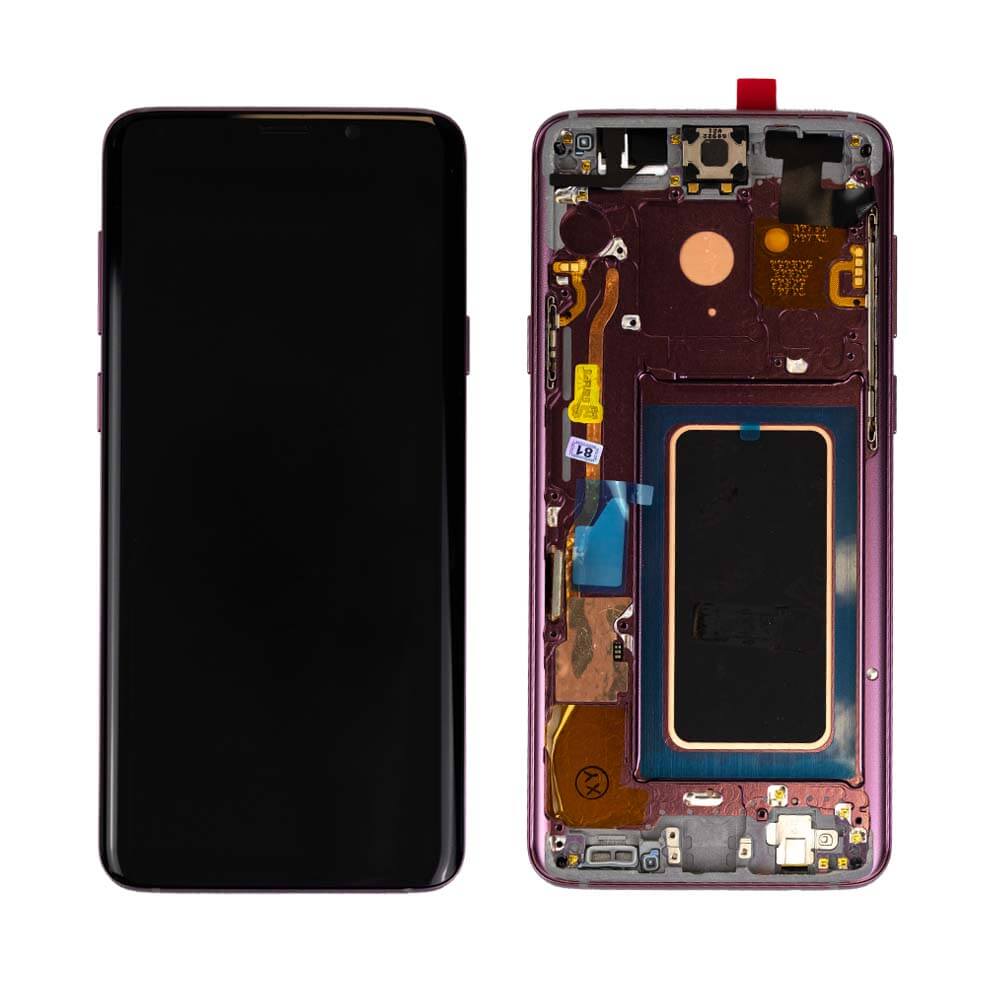 LCD With Digitiser & Frame For Samsung Galaxy S9 Plus Violet GC