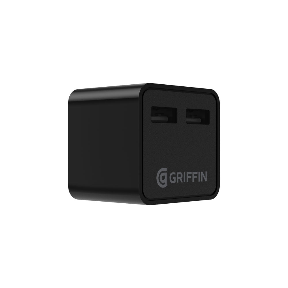 Griffin PowerBlock Dual USB-A 12W and 5W Wall Charger AC