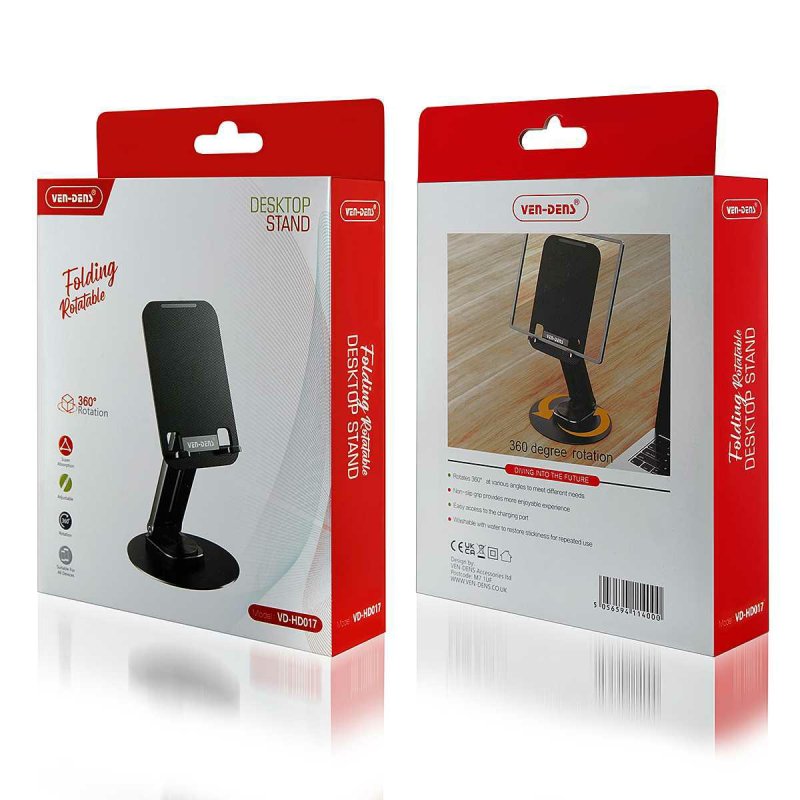 Ven-Dens VD-HD017 Folding 360 Rotatable Desktop Stand