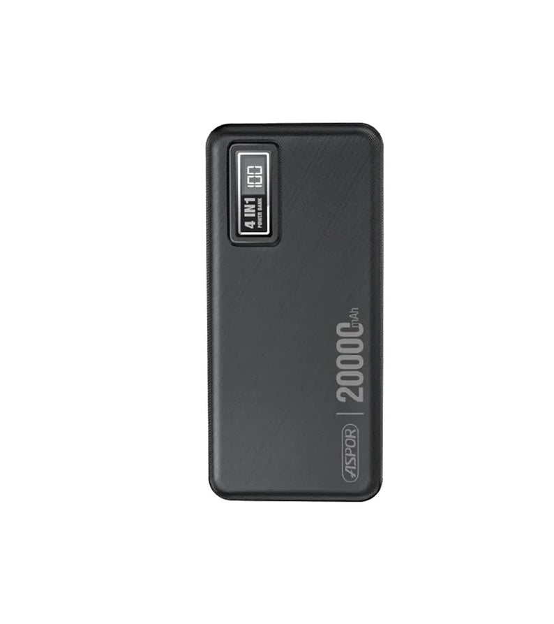 Aspor A301 20000mah 4in1 Power Bank Black