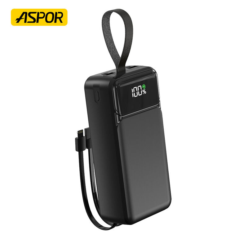 Aspor A317 30000mah Fast Charge 22.5W Power Bank with 3in1 Cables