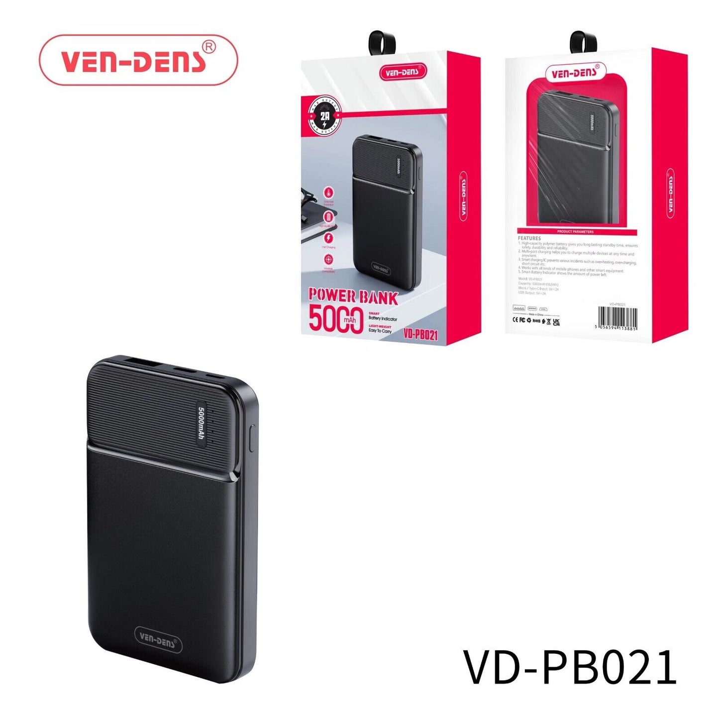 Ven-Dens VD-PB021 5000MAH