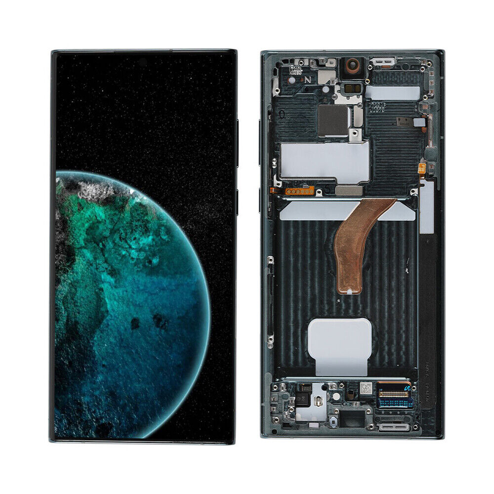 (Service Pack) LCD With Digitiser For Samsung Galaxy S22 Ultra Green