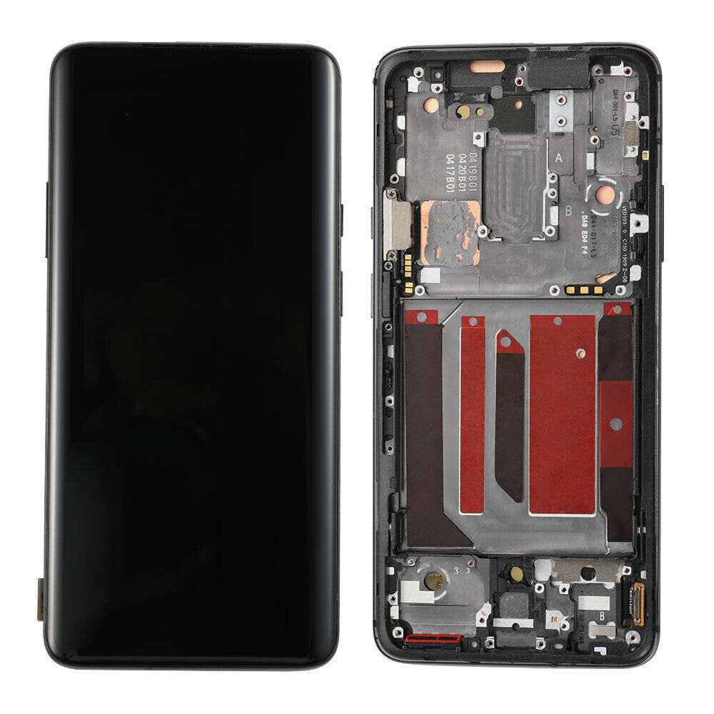 LCD With Digitiser And Frame For One Plus 7 Black