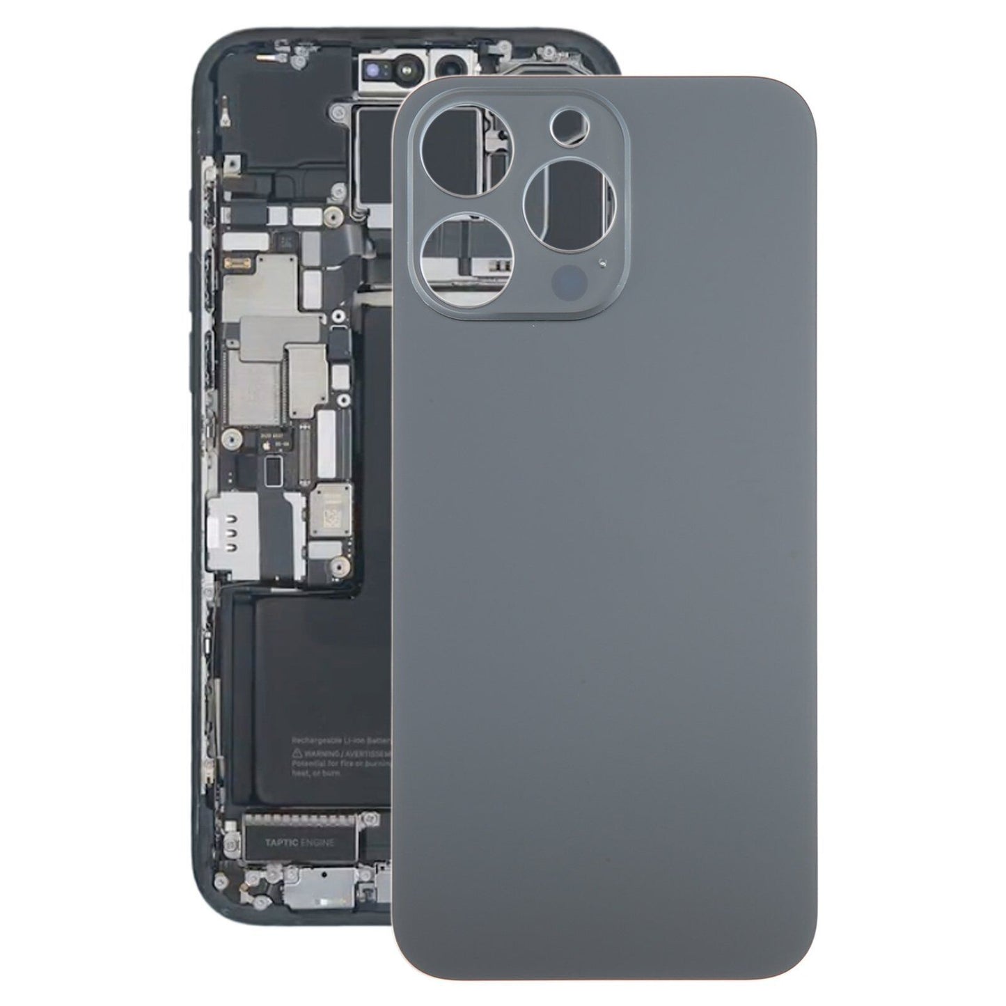 Battery Back Cover With Brackets For Apple iPhone 15 Pro (6.1) Black Titanium