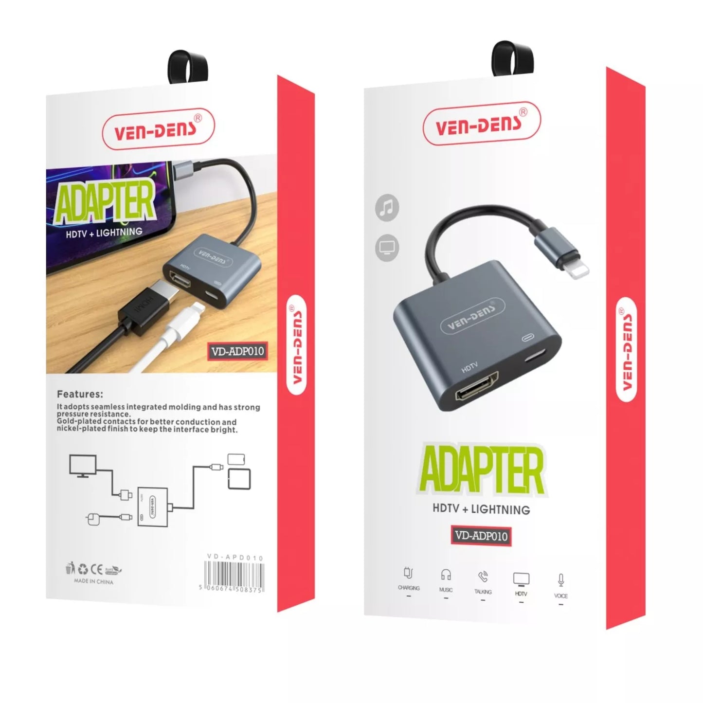 Ven-Dens VD-ADP010 Lightning to HDTV Adapter