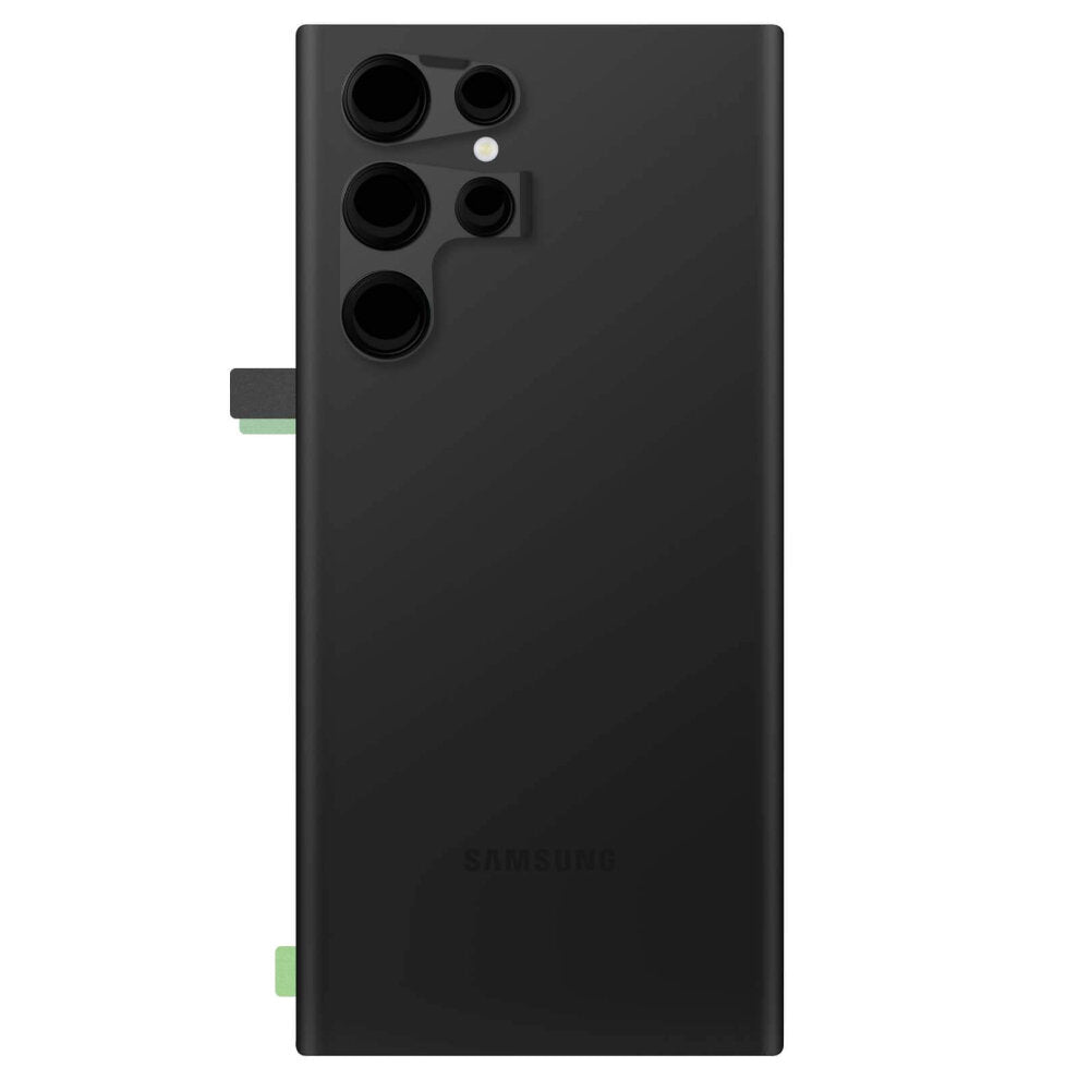 Rear Glass Battery Back Cover with Camera Lens For Samsung Galaxy S22 Ultra 5G Phantom Black
