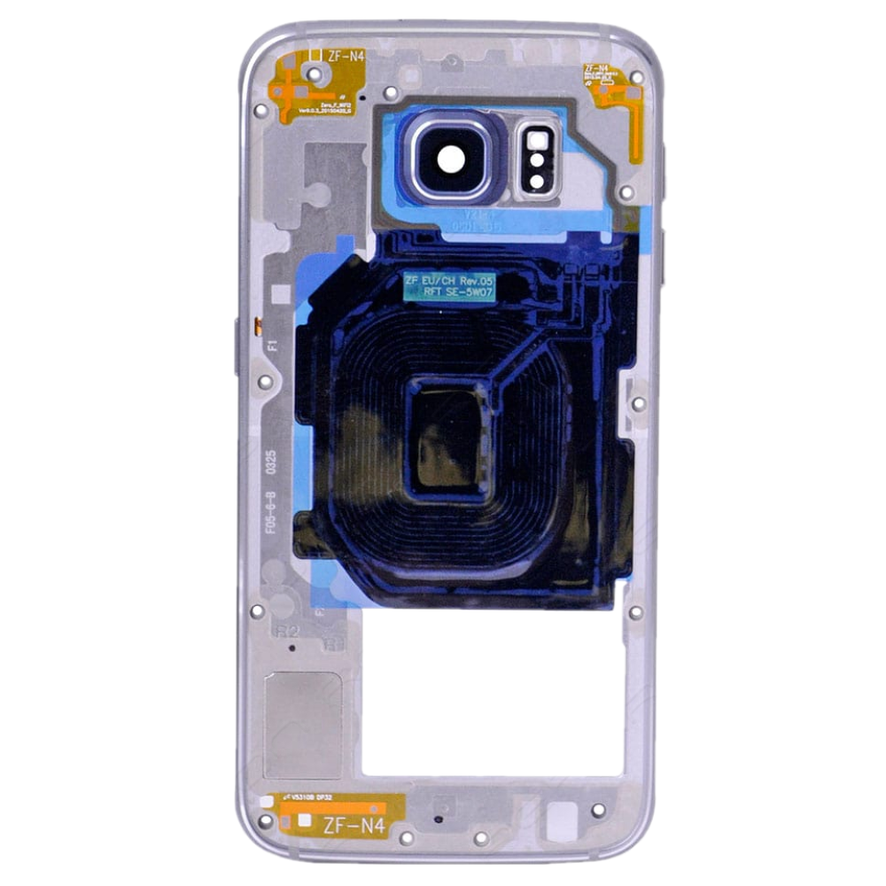 Bezel Frame with Power and Volume Flex For Samsung G925F S6 Edge Blue