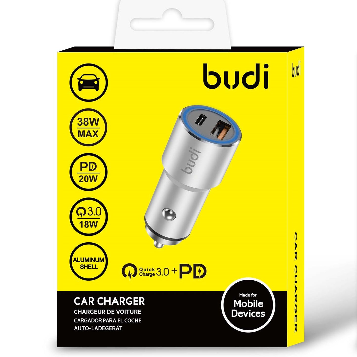 Budi 20w 4.2a Dual USB Car