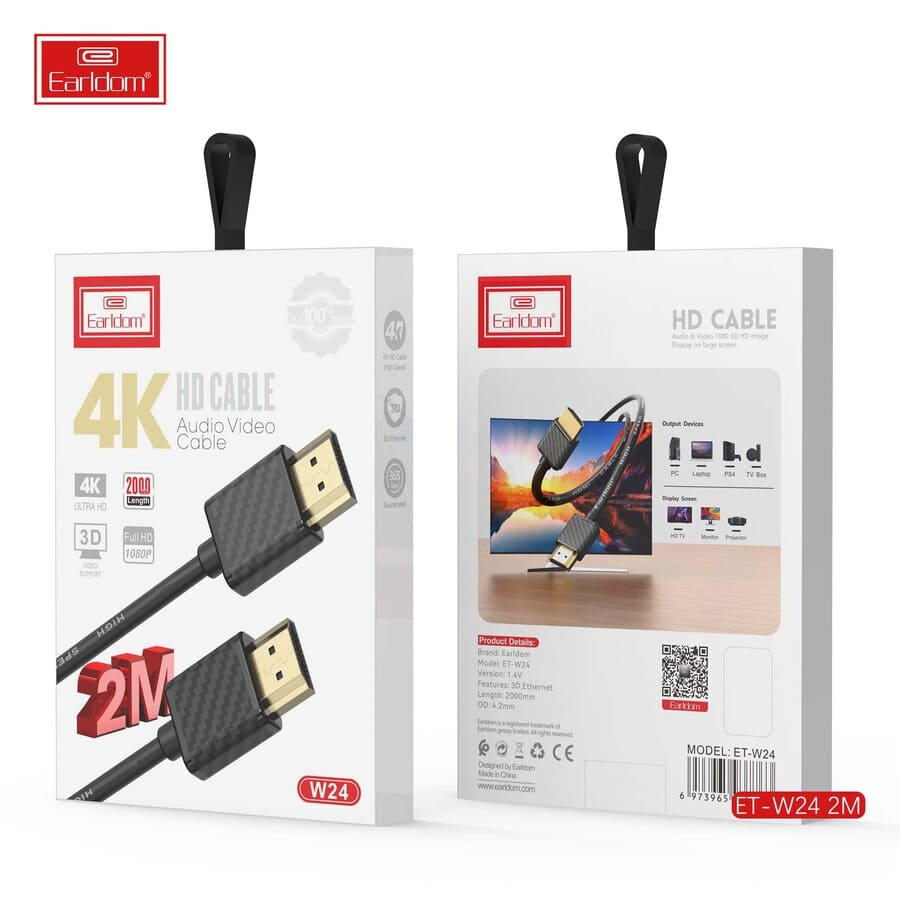 Earldom W24 HDMI to HDMI Cable 2m