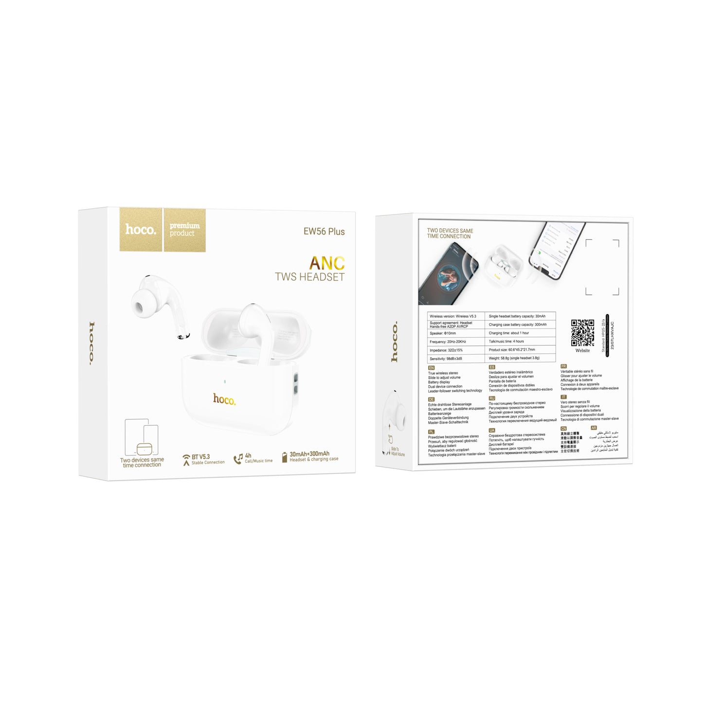 HOCO. EW56 Plus Wireless Headphones with Charging Case