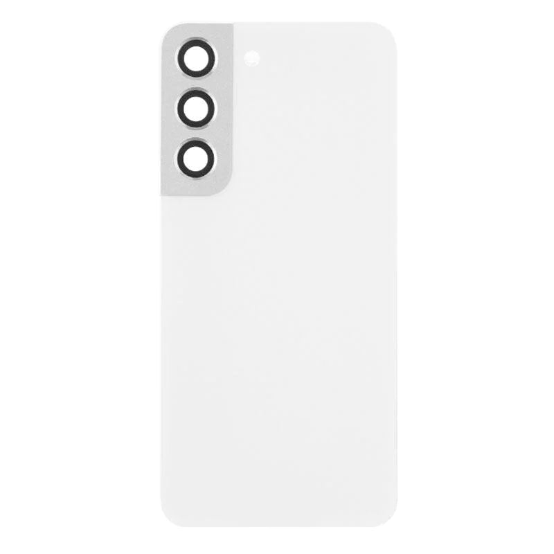 Rear Glass Battery Back Cover with Camera Lens For Samsung Galaxy S22 Plus 5G Phantom White