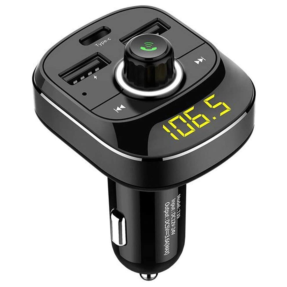 Budi Universal Bluetooth FM Transmitter With SD Card Slot 3.4A