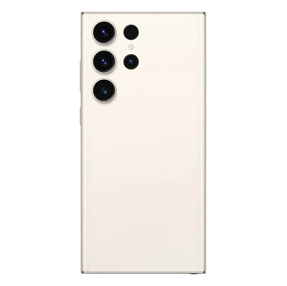 Rear Glass Battery Back Cover with Camera Lens For Samsung Galaxy S23 Ultra 5G Cream