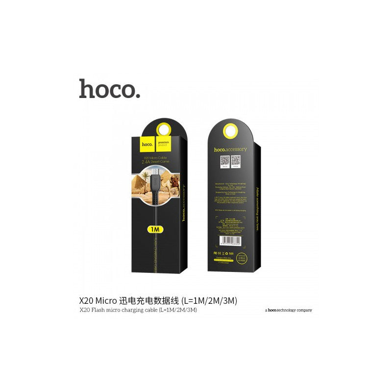 Hoco X20 Micro Data Cable 1m White