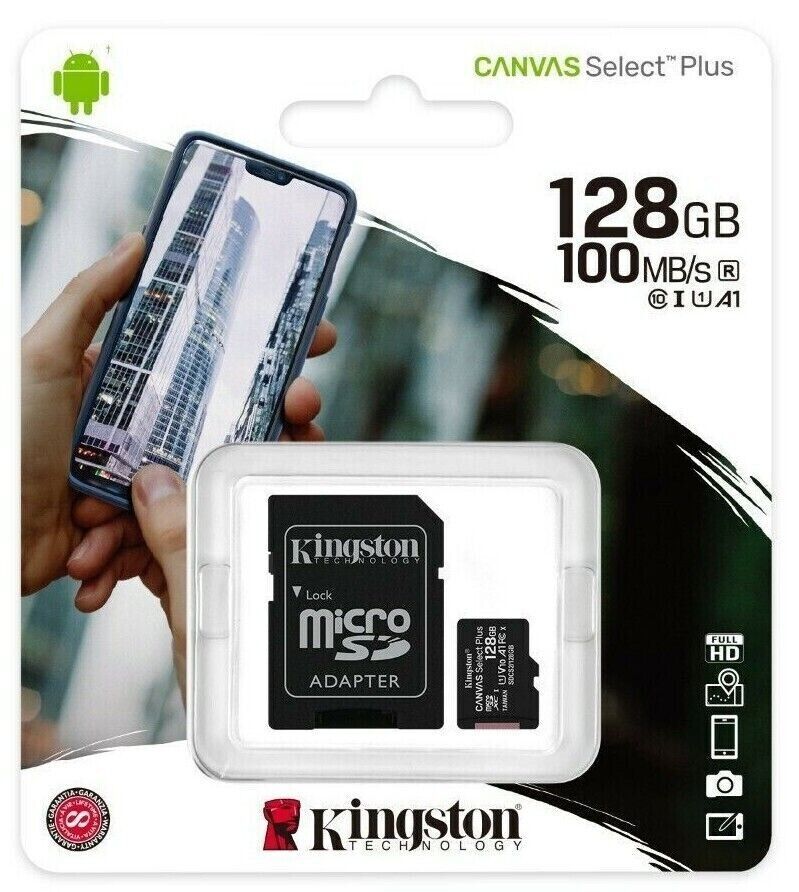 Kingston Micro SD Card With Adapter 128GB