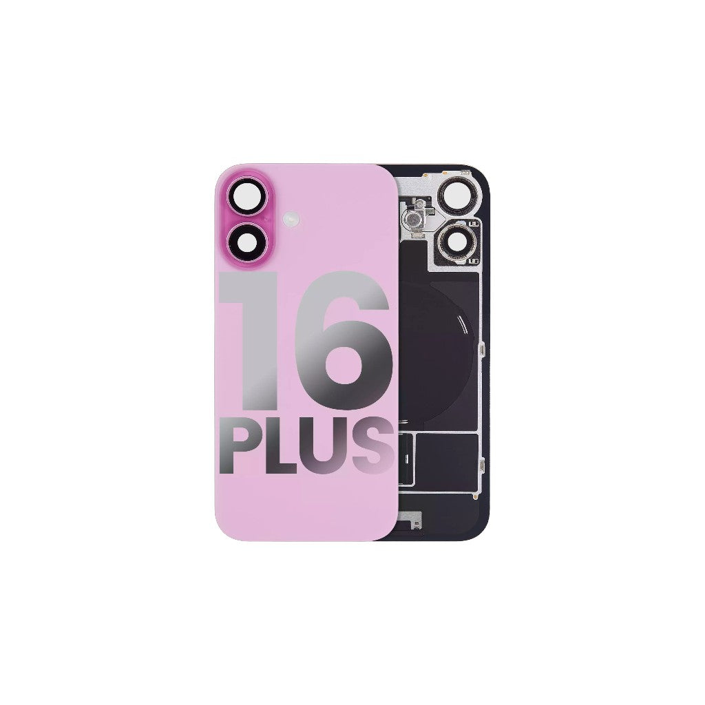 Battery Back Cover With Brackets For Apple iPhone 16 Plus (6.7) Pink