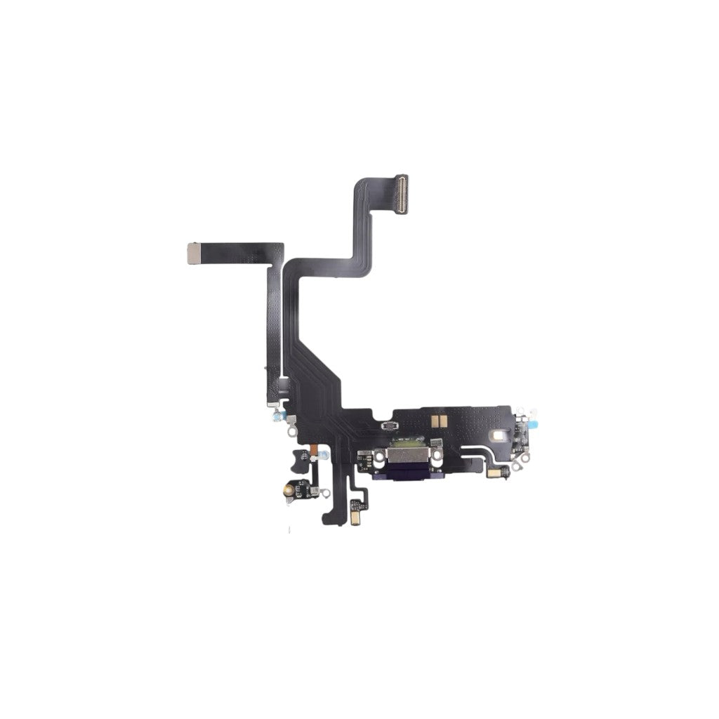 Charging Port With Microphone & Flex For Apple iPhone 14 Pro Black Original IC