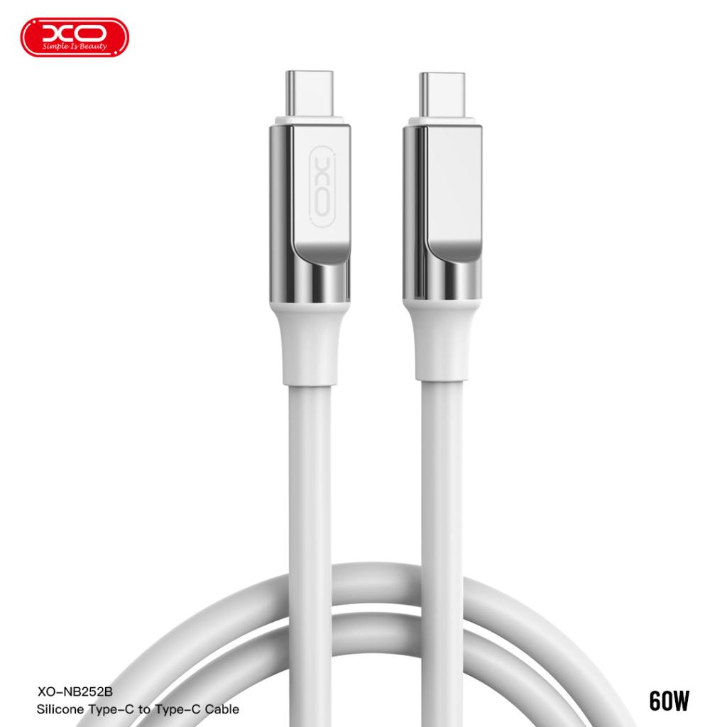 XO-NB-Q252B PD 60W Type-C to Type-C Liquid Silicone Rubber Fast Charging Cable